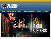 Tablet Screenshot of professionalsecurityarkansas.com